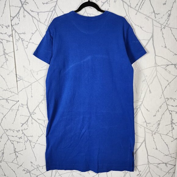 Easy Wear Blue Puppy Graphic Crewneck T-Shirt Dress - Picture 3 of 4